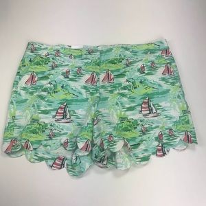 NWT Crown & Ivy Scalloped Shorts Plus Size 24W